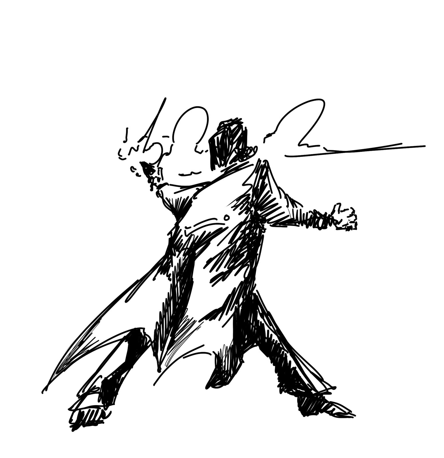 Commission sample — figure sketch in motion